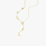 Personalized Lariat Y Necklace | 14K Solid Gold