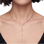 Tennis Chain Name Lariat Necklace