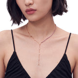 Tennis Chain Name Lariat Necklace