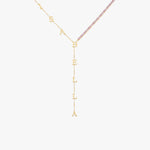 Tennis Chain Name Lariat Necklace