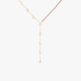 Tennis Chain Name Lariat Necklace