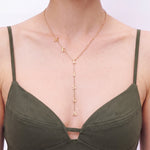 Paperclip Chain Name Lariat Necklace