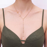 Paperclip Chain Name Lariat Necklace