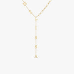 Paperclip Chain Name Lariat Necklace