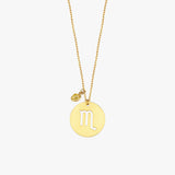 Zodiac Coin Necklace | 14K Gold Plated