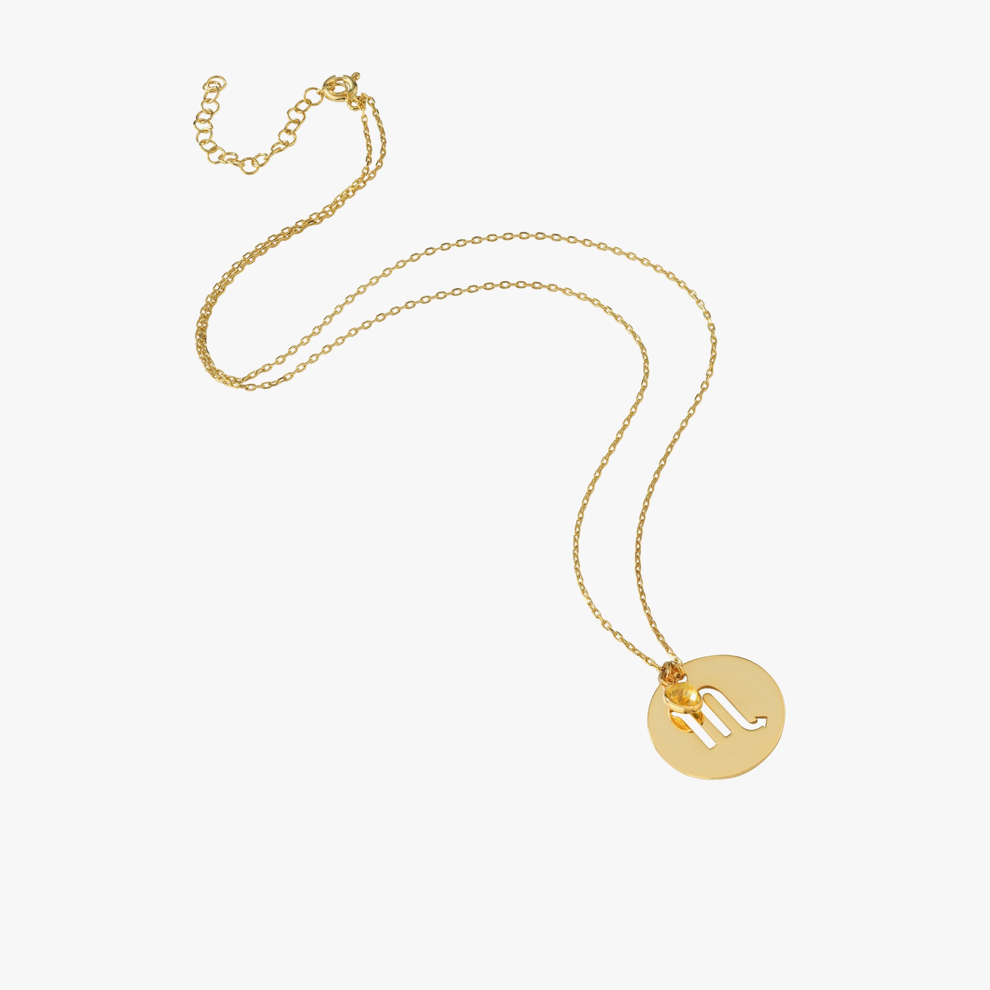 Zodiac Coin Necklace | 14K Gold Plated