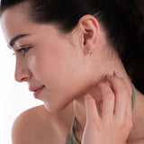 Leverback Cross Earrings | 14K Solid Gold