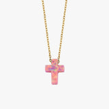 Pink Opal Necklace | 14K Solid Gold