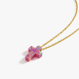 Pink Opal Necklace | 14K Solid Gold