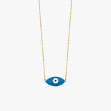 Evil Eye Opal Necklace | 14K Solid Gold