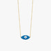 Evil Eye Opal Necklace in 14K Solid Gold