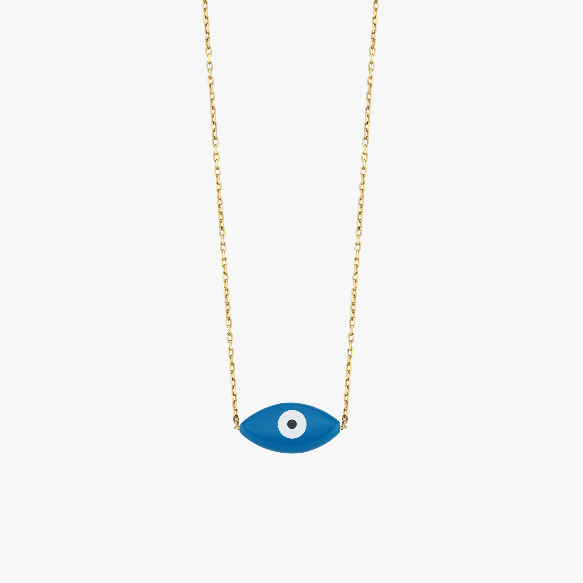 Evil Eye Opal Necklace | 14K Solid Gold