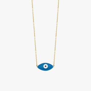 Evil Eye Opal Necklace | 14K Solid Gold