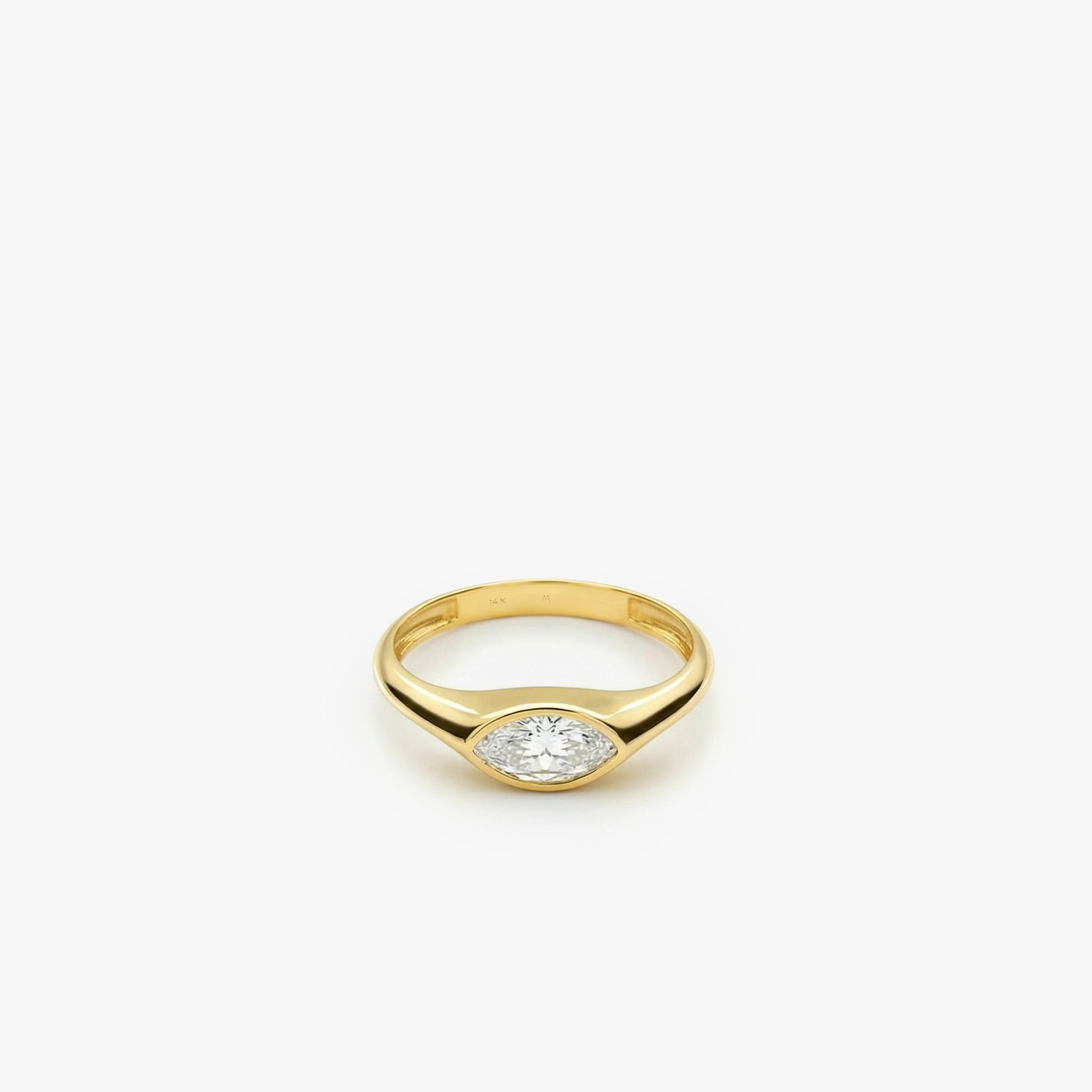 East-West Ring | 14K Solid Gold