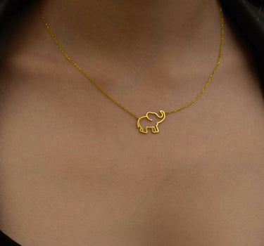 Elephant Necklace | 14K Solid Gold
