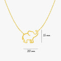 Elephant Necklace | 14K Solid Gold - Mionza Jewelry-african elephant, african necklaces, animal jewelry, animal lover gift, animal necklace, baby gifts, elephant gift, elephant necklace, gold elephant necklace, good luck gifts, jade elephant