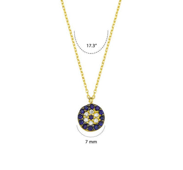 Evil Eye Necklace | 14K Solid Gold Mionza
