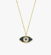 Eye Necklace| 14K Solid Gold - Mionza Jewelry-Evil Eye Bracelet, Evil Eye Charm, Evil Eye Choker, Evil Eye Earrings, Evil Eye Necklace, Evil Eye Pendant, gold evil eye, gold evil eye necklace, halloween earrings, Hamsa for Women, Hamsa Necklace, Nazar Necklace, Protection Necklace, Talisman Necklace