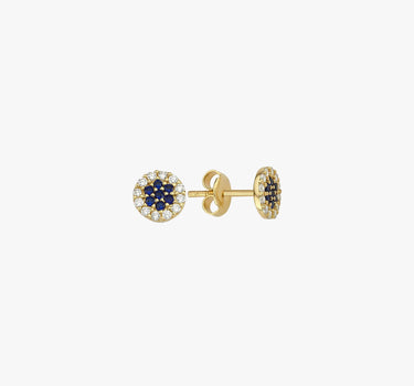 Evil Eye Earrings | 14K Solid Gold - Mionza Jewelry-Affordable Jewelry, Diamond Evil Eye, Evil eye earrings, Evil Eye Jewelry, Evil Eye Stud, Gift for Her, Gold Evil Eye, gold evil eye earrings, Gold Eye Earrings, Gold Stud Earrings, halloween earrings, Protection Earrings