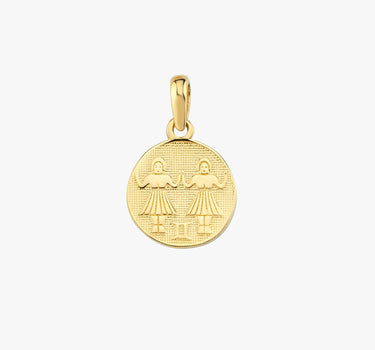 Gemini Zodiac Necklace | 14K Solid Gold Mionza