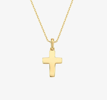 Gold Cross Necklace | 14K Solid Gold Mionza