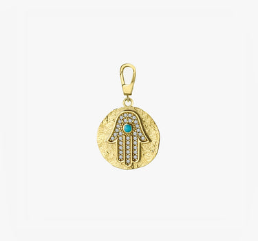 Gold Hamsa Necklace | 14K Solid Gold Mionza