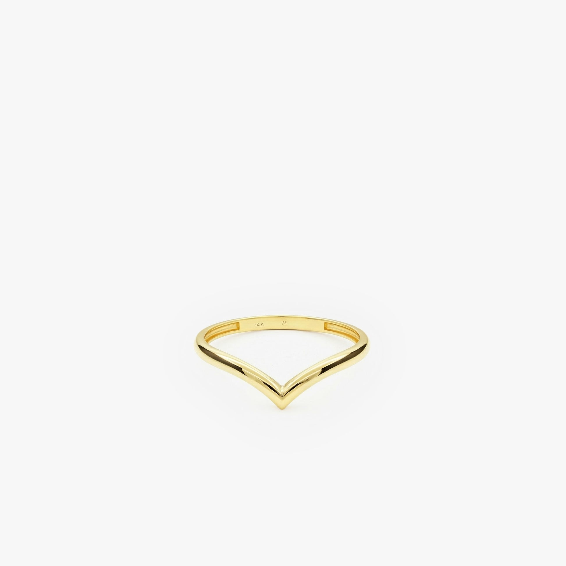 Gold Chevron Band | 14K Solid Gold