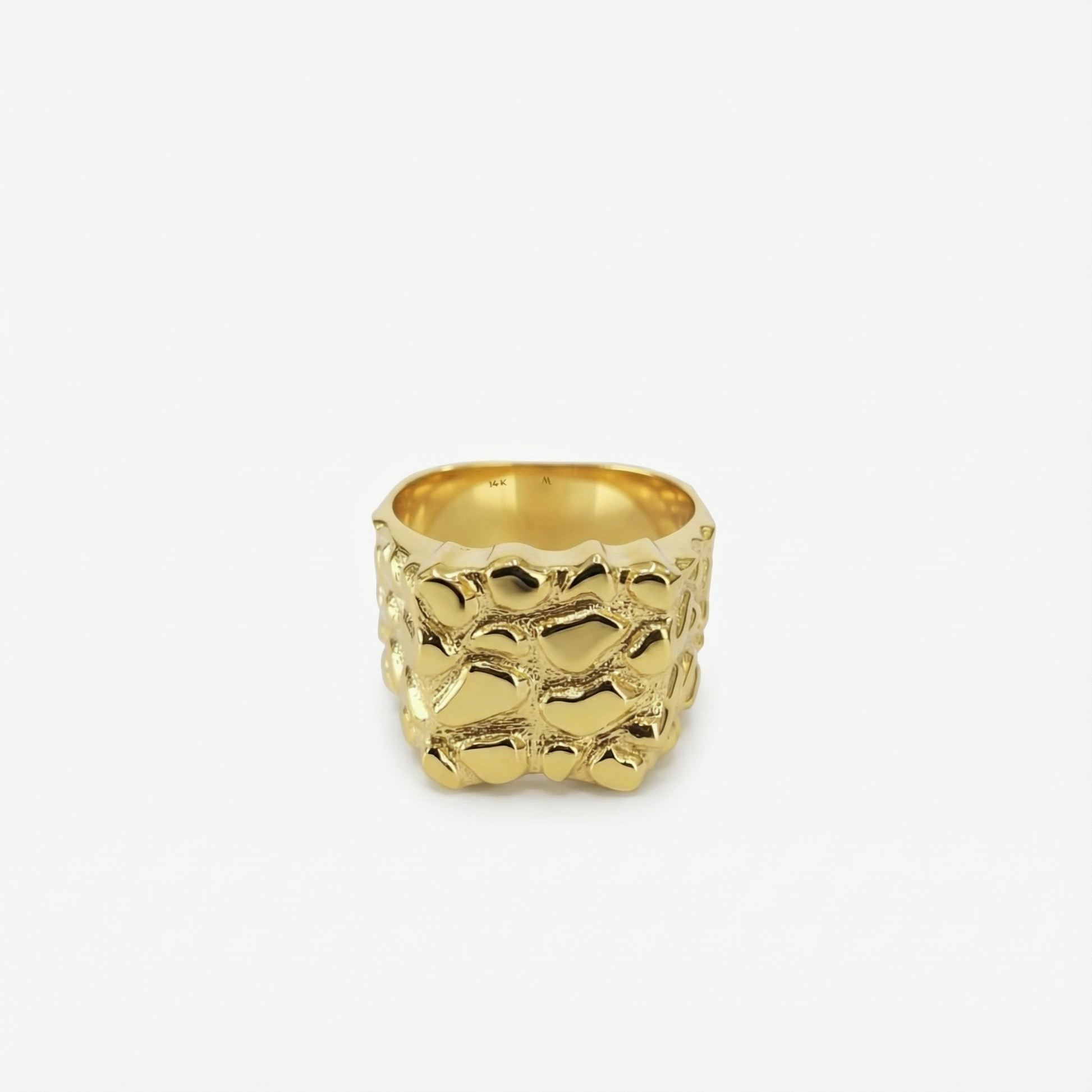 Gold Nugget Ring | 14K Solid Gold