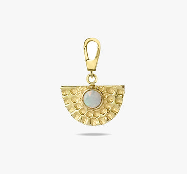 Half Circle Charm | 14K Solid Gold Mionza