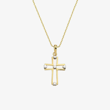 14K Heart Gold Cross Necklace | 14K Solid Gold - Mionza Jewelry-14k cross necklace, christmas gift, cross necklace gold, cross necklace women, dainty cross pendant, faith necklace, gift for her, gift for mom, gold cross necklace, gold cross pendant, rose gold cross, side cross necklace, solid gold cross, tiny cross necklace