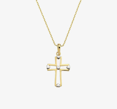 14K Heart Gold Cross Necklace | 14K Solid Gold - Mionza Jewelry-14k cross necklace, christmas gift, cross necklace gold, cross necklace women, dainty cross pendant, faith necklace, gift for her, gift for mom, gold cross necklace, gold cross pendant, rose gold cross, side cross necklace, solid gold cross, tiny cross necklace