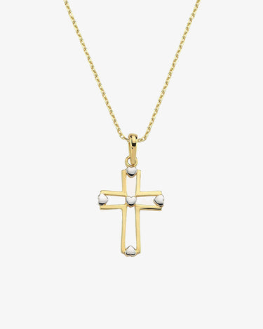 14K Heart Gold Cross Necklace | 14K Solid Gold - Mionza Jewelry-14k cross necklace, christmas gift, cross necklace gold, cross necklace women, dainty cross pendant, faith necklace, gift for her, gift for mom, gold cross necklace, gold cross pendant, rose gold cross, side cross necklace, solid gold cross, tiny cross necklace