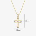 Heart Cross Necklace | 14K Solid Gold Mionza
