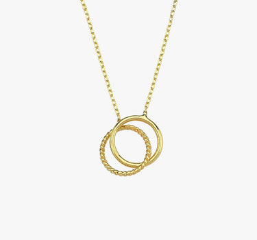 Interlocking Circle Necklace | 14K Solid Gold Mionza