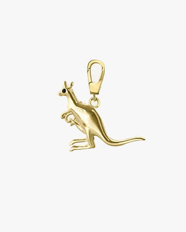 Kangaroo Charm | 14K Solid Gold - Mionza Jewelry-animal charms, animal necklace, australian necklace, charm bracelet, charm earrings, christmas gift, cute charms, gold chain anklet, gold charm bracelet, kangaroo gift, kangaroo necklace, kangaroo pendant, lobster clasp