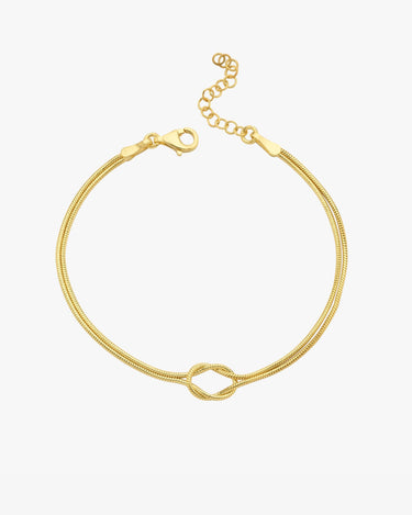 Knot Bracelet| 14K Gold Vermeil - Mionza Jewelry-14k gold vermeil, bestfriend bracelet, gift for mom, gift for women, gold vermeil jewelry, infinity bracelet, knot bracelet, knot bracelet 18k, knot bracelet gold, knot bracelet silver, love knot bracelet, mothers day jewelry, tie the knot