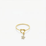 Knot Star Ring | 14K Solid Gold