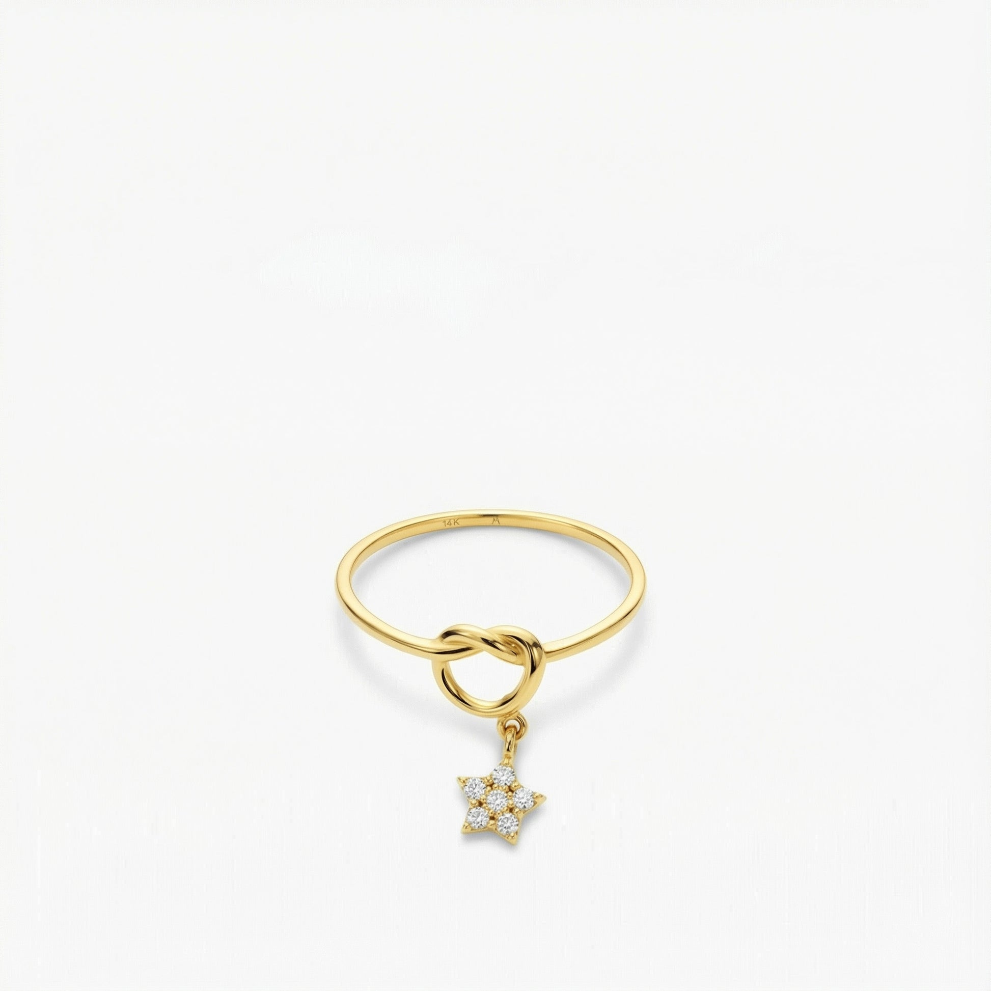 Knot Star Ring | 14K Solid Gold