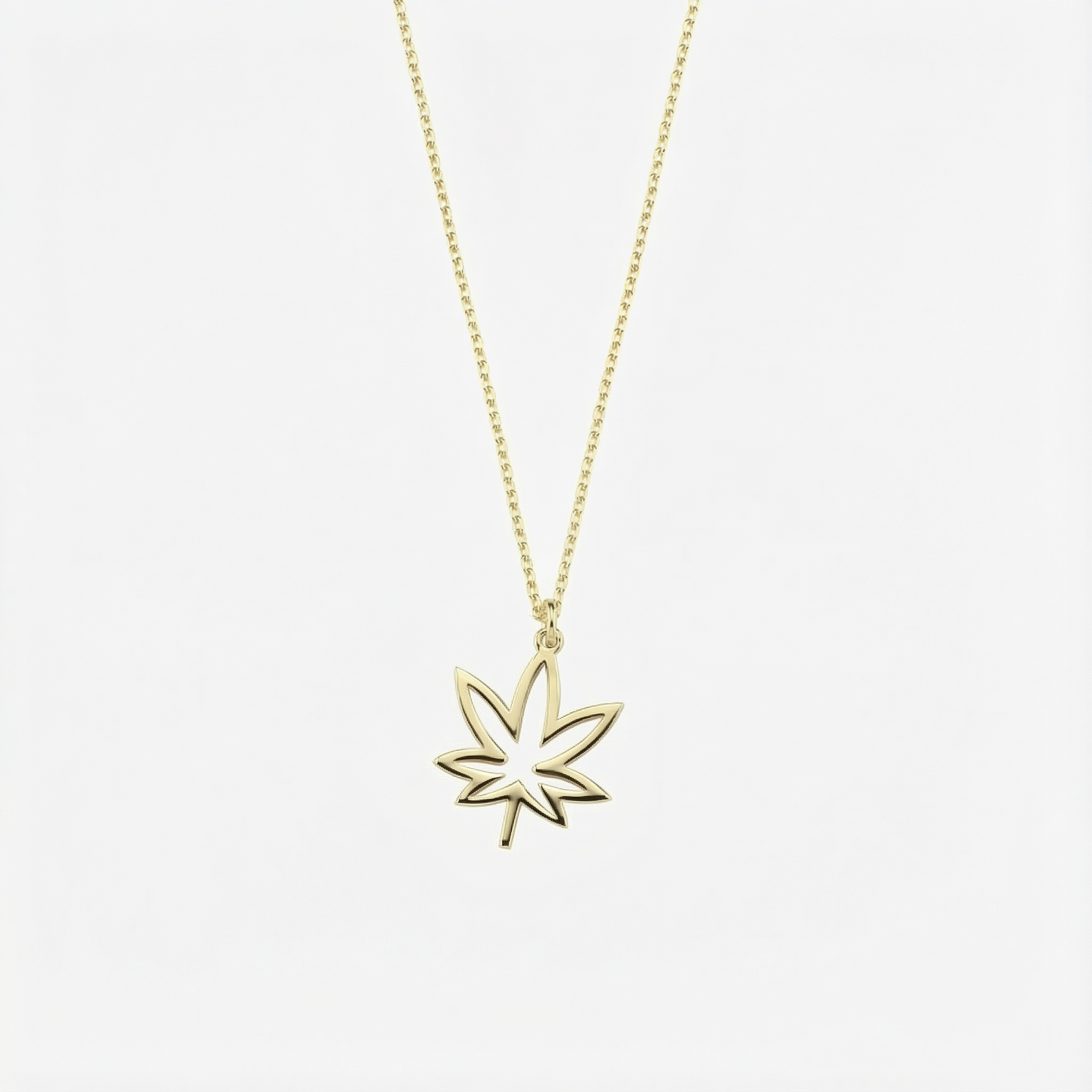Leaf Necklace | 14K Solid Gold