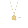 Leo Zodiac Necklace | 14K Solid Gold - Mionza Jewelry-aries necklace, astrology necklace, Birthday Gift, custom necklace, gift for bestfriend, gold leo necklace, leo gifts, leo zodiac necklace, scorpio necklace, zodiac coin necklace, zodiac jewelry, zodiac necklace, zodiac sign necklace