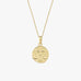Libra Zodiac Necklace | 14K Solid Gold - Mionza Jewelry-16th birthday gift, astrology necklace, birthday gift, coin necklace, custom jewelry, gift for bestfriend, gold disc necklace, libra gifts, libra necklace, libra zodiac, taurus necklace, zodiac jewelry, zodiac necklace