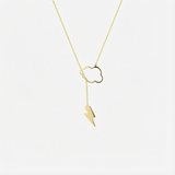 Lightning Cloud Necklace | 14K Solid Gold