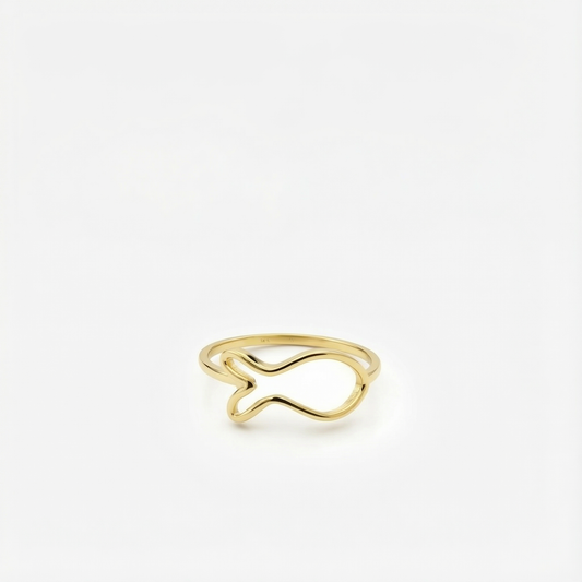 Lucky Fish Ring | 14K Solid Gold