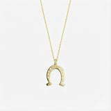 Lucky Horseshoe Necklace | 14K Solid Gold
