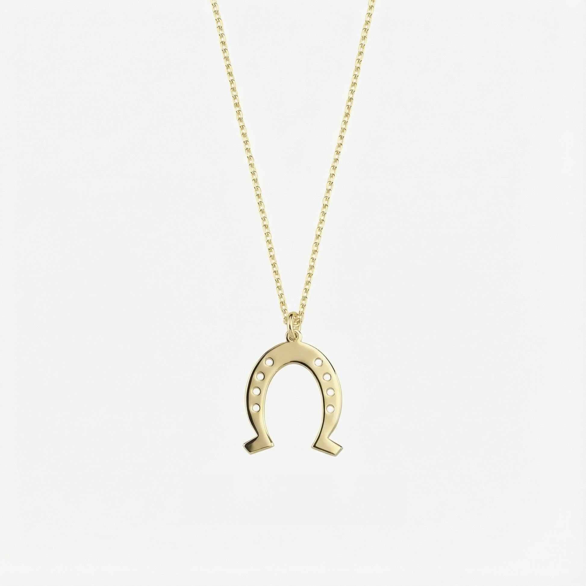 Lucky Horseshoe Necklace | 14K Solid Gold