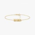 Mama Bracelet | 18K Gold Vermeil - Mionza Jewelry-18k solid gold, adjustable bracelet, custom mama bracelet, gift for new mom, gold mom bracelet, gold vermeil, grandma bracelet, mom jewelry, mother bracelet, mothers day gift, non tarnish bracelet, personalized gift, pregnant mom gift