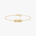 Mama Bracelet | 18K Gold Vermeil - Mionza Jewelry-18k solid gold, adjustable bracelet, custom mama bracelet, gift for new mom, gold mom bracelet, gold vermeil, grandma bracelet, mom jewelry, mother bracelet, mothers day gift, non tarnish bracelet, personalized gift, pregnant mom gift