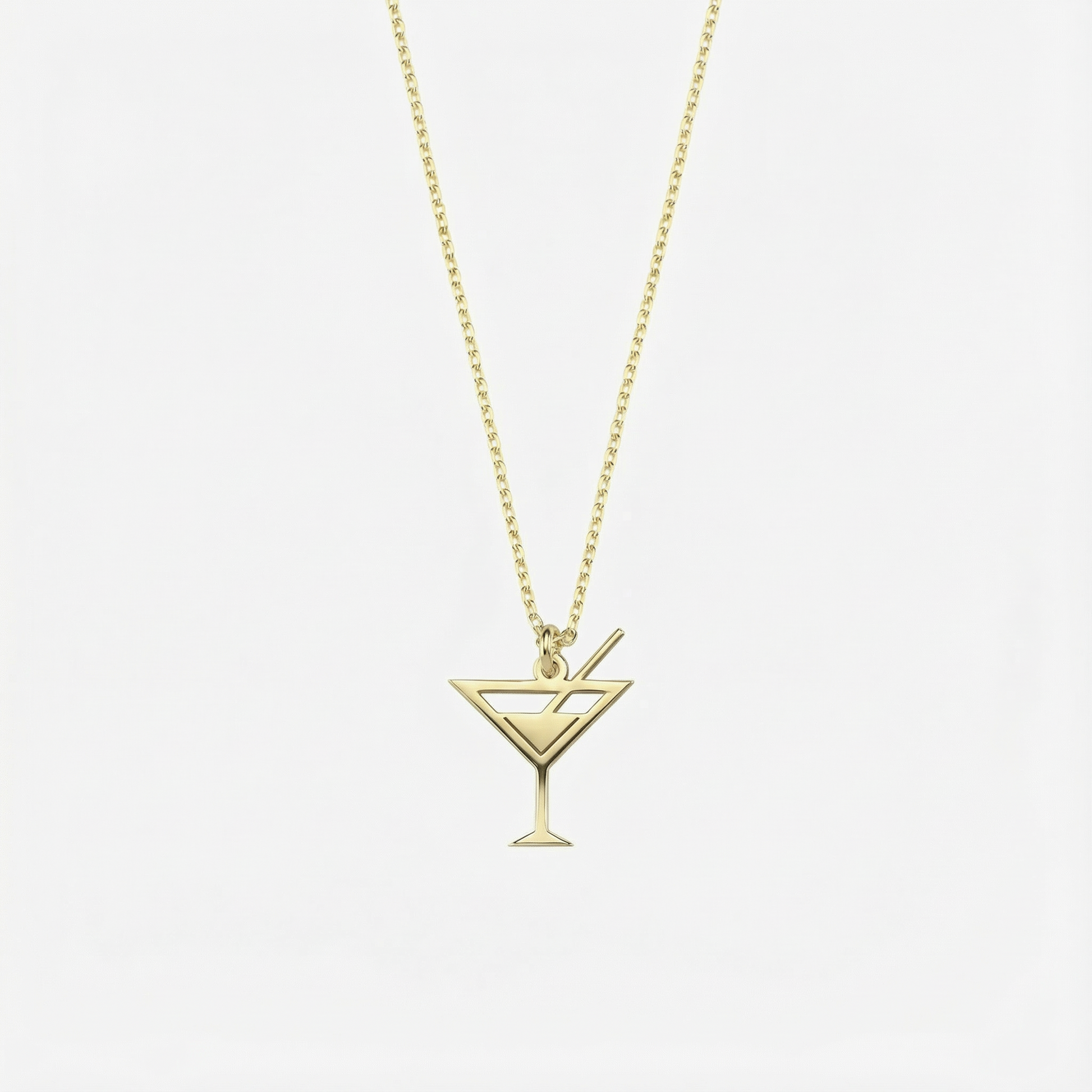 Martini Necklace | 14K Solid Gold