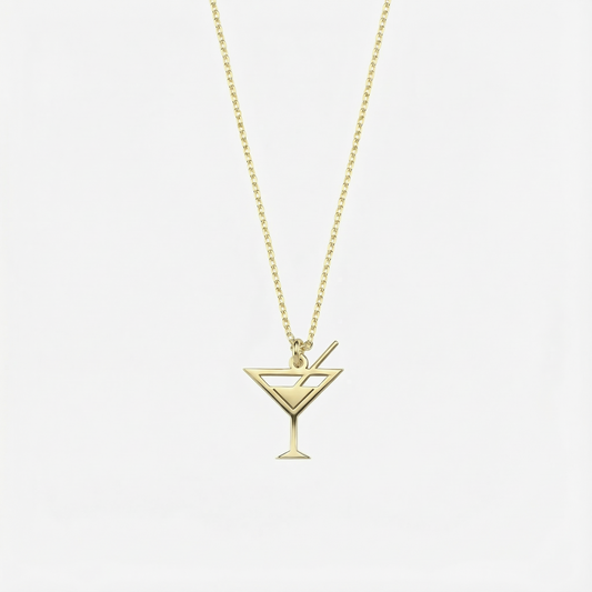 Martini Necklace | 14K Solid Gold