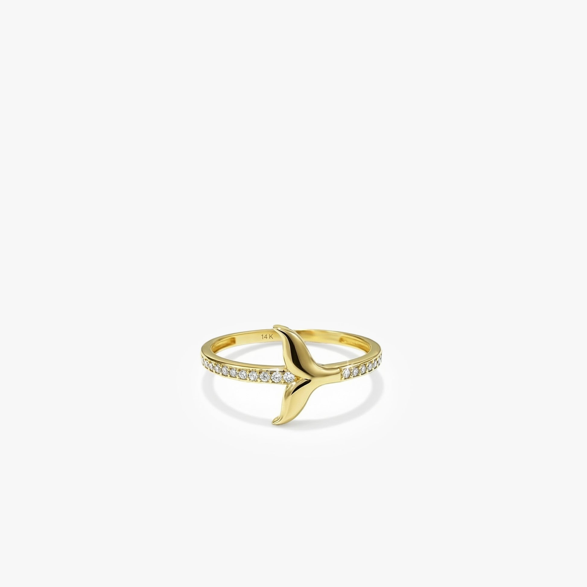 Mermaid Tail Ring | 14K Solid Gold